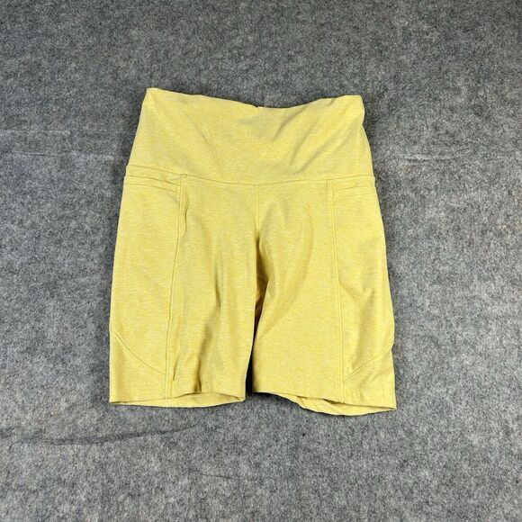 CALIA Biker Shorts Women's Small LustraLux Calming High Rise Pocket Yellow - Picture 1 of 8